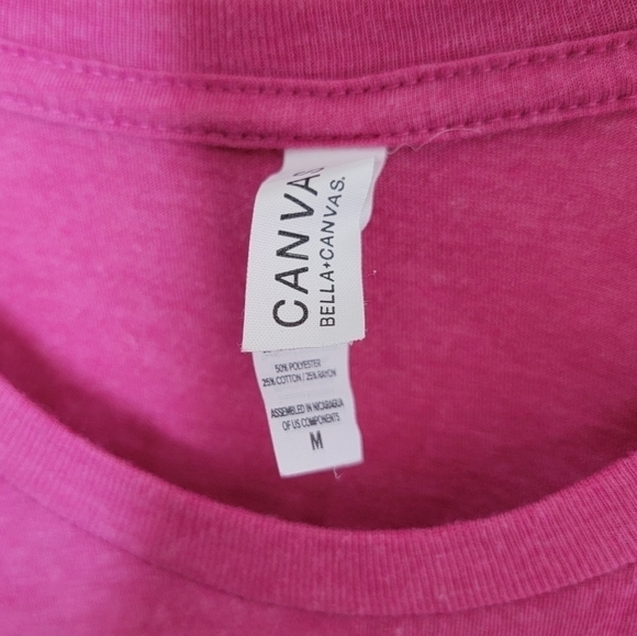 Bella Canvas Margaritas Made Me Do It Pink Short Sleeve Graphic Tee Size Medium - Picture 4 of 4